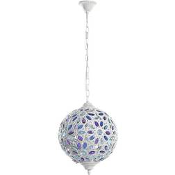 Dkd Home Decor Loftslampe 28 Metal Hvid Multifarvet 50 Pendel