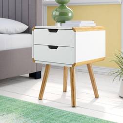 Relaxdays with 2 Drawers 50 x 40 x 40 cm Bedside Table