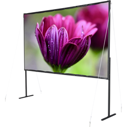 Celexon basic tragbare, mobile faltrahmenleinwand mit tragetasche 177x99cm 16:9