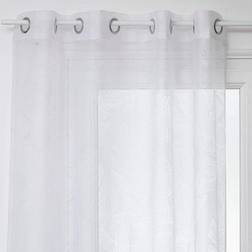 Atmosphera Tropical White Polyester Curtain 140 x 240 cm