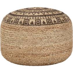 vidaXL Tejido A Mano Marrón 45x30 cm Yute Puf