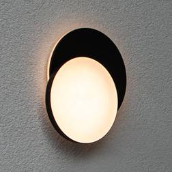Lutec Udendørs LED-Væglampe Ø30 cm IP54 Sort Vægplafond