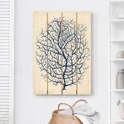 Impression sur bois Indigo Coral I