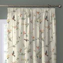 Dreams & Drapes Drömmar Och Draperier Naturliga Blommiga Fågelgardiner B 90 x L 90