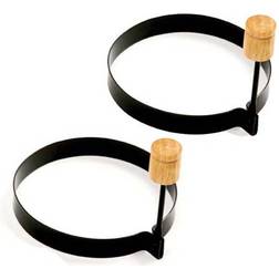 Norpro Round Pancake Egg Rings Set of 2 Black Pastry Ring