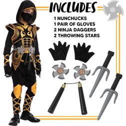 Joyin Golden Ninja Boy's Costume Black Purple M