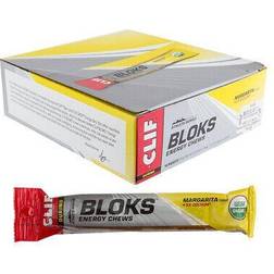 Clif Bar shot bloks energy chews with 3x sodium margarita flavor