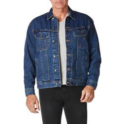 Wrangler Mens Rugged Wear Flannel Lined Denim Jacket - Blue