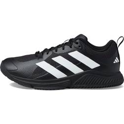 adidas Women's Court Team Bounce 2.0 Sneaker, Black/Black/Grey