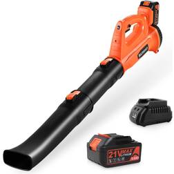 Blütezeit Cordless leaf blower, 21v 4.0ah battery electric leaf blower lawn care 150mph