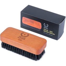 Zeus 100% Boar Beard Brush for Men Soft Second-Cut Bristles