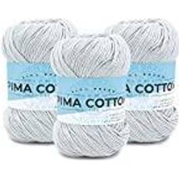 Lion Brand Yarn Pima Cotton Yarn Medium Yarn 3 Pack Stone