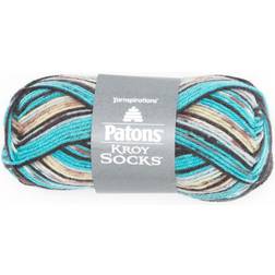 Patons Kroy Socks Yarn-Turquoise Jacquard