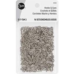 Dritz 96ct Hooks & Eyes Nickel