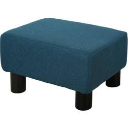 Homcom 16" Cube Modern Linen Footrest Seating Stool