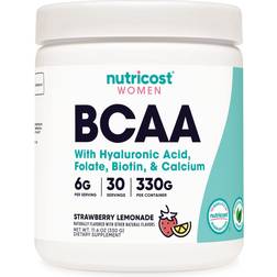 Nutricost Women BCAA with Vitamin D3 Folate Biotin Calcium Strawberry