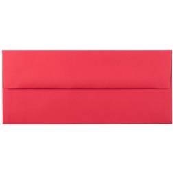 Jam Paper #10 Business Colored Envelopes 4 1/8 x 9 1/2 Red Recycled 50/Pack