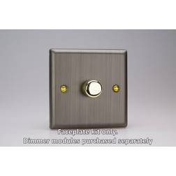 Varilight 1-Gang Matrix Kit For Rotary Dimmers Antique Brass