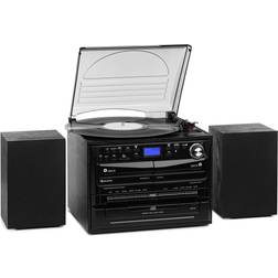 Auna 388-DAB+ Equipo Estéreo 20 W Máx. Vinilo CD Casete Bluetooth FM/DAB+ USB