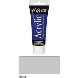 Kreul Künstlerfarbe Bastelfarbe, Acrylfarben 75ml Silberfarben, 75 ml