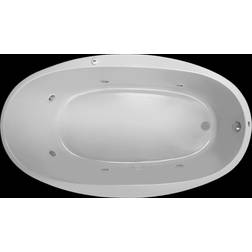 PROFLO PFWPLUSA7040 Plus A 70" Drop In 6 Jet Whirlpool Bath Tub White Tub Whirlpool Drop-In - White