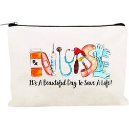 Kimoli gifts for nurses nurse gifts for women makeup bag canvas cosmetic bag