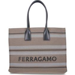 Ferragamo Logo Tote Bag Brown U