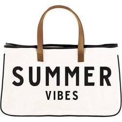 Creative Brands G3152 20 x 11 in. with 6 in. Gusset Canvas Tote Summer Vibes