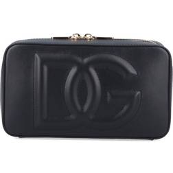 Dolce & Gabbana Calfskin Camera Bag With Logo Black
