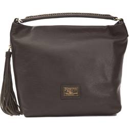 Pompei Donatella Brown Leather Shoulder Bag