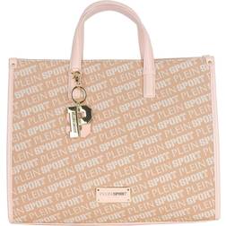 Handbag plein sport 2110092 woman medium tote taupe white