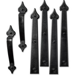 Cre8tive Minds Classic Spade Magnetic Garage Door Hardware 6 Piece