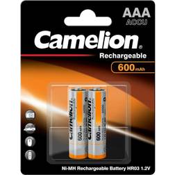 Camelion 6 aaa rechargeable batteries 600mah 2bl battery ni mh 1.2v hr03