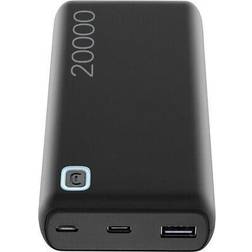 Cellularline essence powerbank schwarz 20.000mah output 12w überspannungsschutz