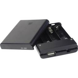 Velleman BH341USB Batteribox 4x AA R6 L x B x H 60 x 20 x 80 mm