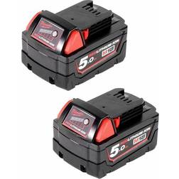 Milwaukee Set de démarrage sans fil 18V avec 2x Batteries M18 B5 5 Ah 18V