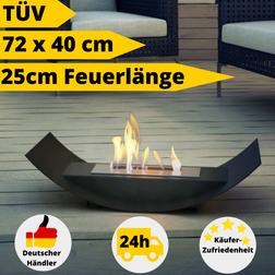 Kratki Krakti Biokamin Tafelkamin Biomisa schwarz BIOMISA/TUV