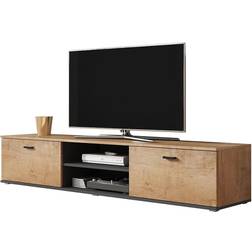 Ruskelsby 180 cm Eik Svart TV-benk