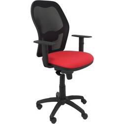 P&C Piqueras y Crespo Jorquera en Maille Noire Bali Assise Rouge Chaise de bureau