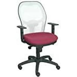 P&C Jorquera en Maille Blanche Assise Bali Garnet Chaise de bureau