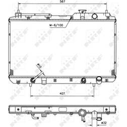 NRF Engine Cooling Radiator 53507