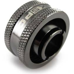 XSPC G1/4' to 1/2' ID 3/4' OD Compression Fitting V2 Black Chrome