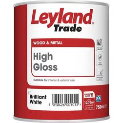 Leyland Trade High Gloss Paint Wood Paint Brilliant White 0.75L