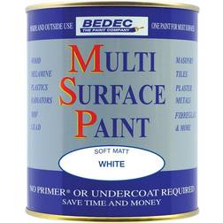 Bedec Interior & Exterior Multi Surface Paint 750ml White 0.75L