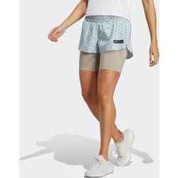 adidas MMK 2-in-1 shorts Damer, brun/blå Løbebukser 2023