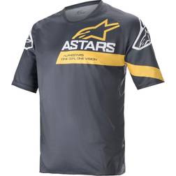 Alpinestars Racer V3 Kurzarm Fahrrad Jersey - Grau/Gelb