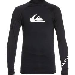 Quiksilver Boys' All Time Long Sleeve UPF Rashguard, 5, Black