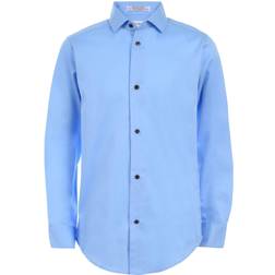 Calvin Klein Little Boy's Stretch Sateen Shirt Light Blue