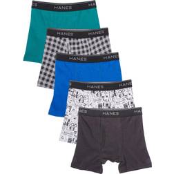 Hanes Comfort Flex Boxer Briefs 5-pack - Green/Black Assortment