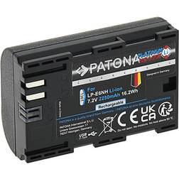 Patona Platinum Akku USB-C Input für Canon EOS R5 EOS R6 LP-E6NH